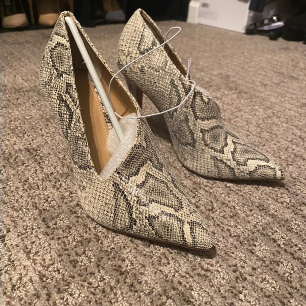 Express snake print express heels